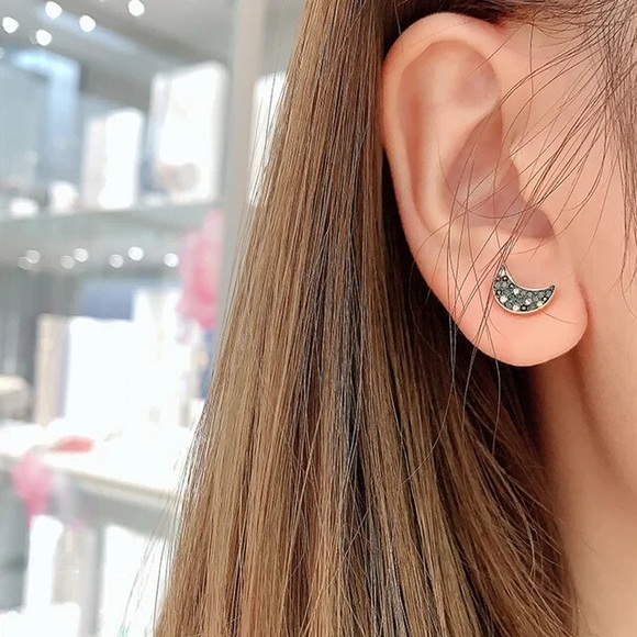 Swarovski Earrings Moon and Stars - Picture 3 of 3